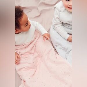 Bundle of NWT Mori 0.5 TOG Stripe Wearable Blanket and Muslin Swaddle 2-Pack